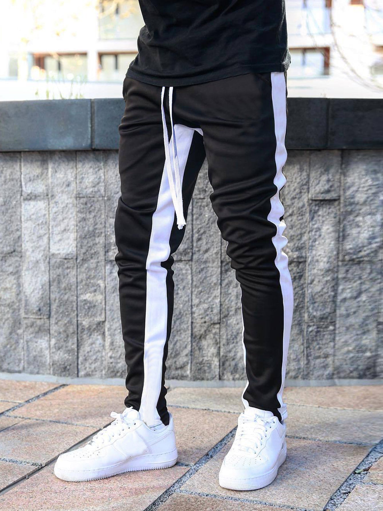 Men Contrast Panel Drawstring Sweatpants - Premium Men Sweatpants from ZOETOP BUSINESS CO., LIMITED - Just $49.49! Shop now at Nick's Bay Company