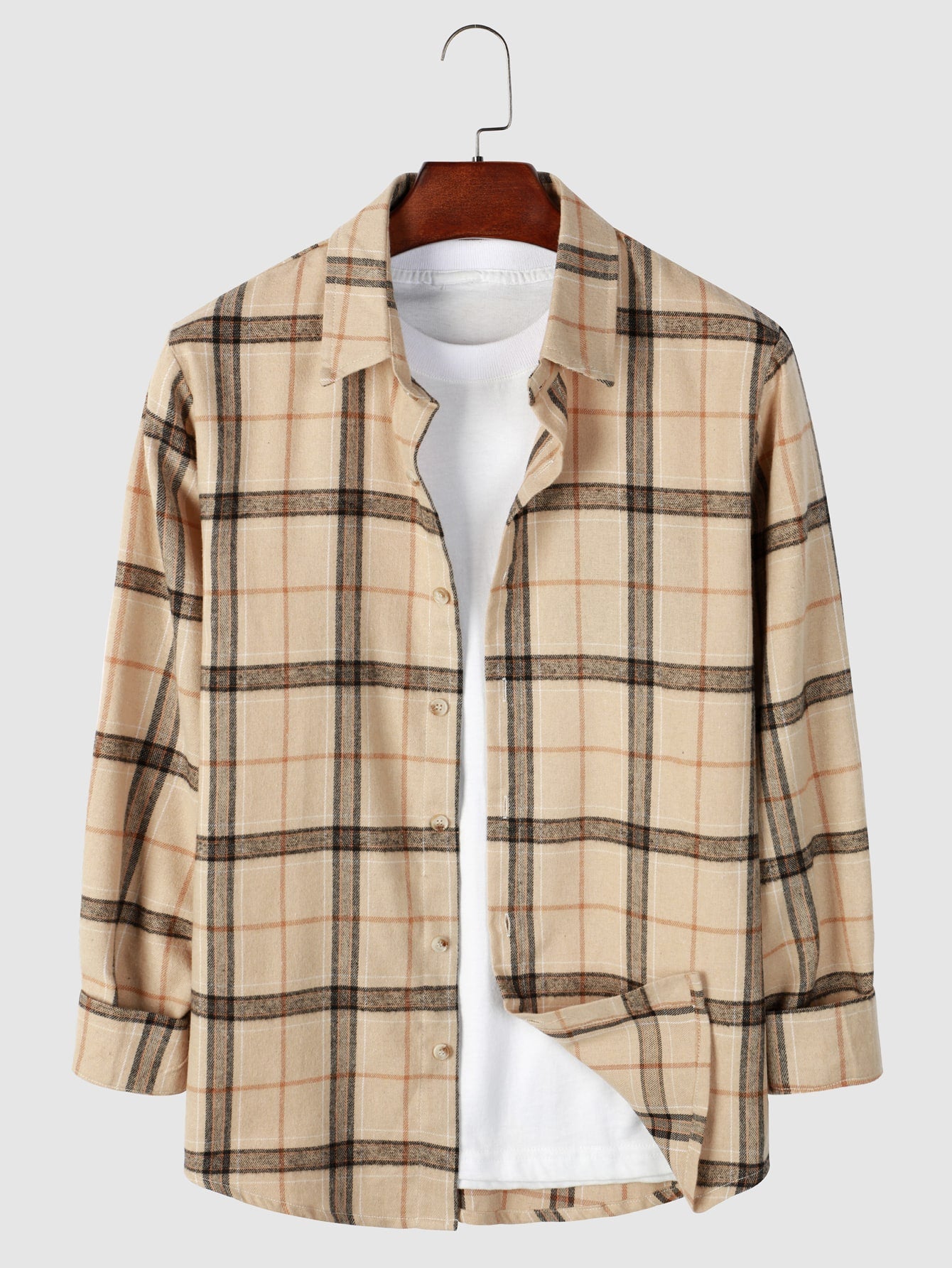 Men Plaid Button Through Shirt Without Tee - Premium Men Shirts from ZOETOP BUSINESS CO., LIMITED - Just $45.99! Shop now at Nick's Bay Company