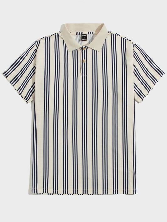 Men Striped Pattern Polo Shirt - Premium Men Polo Shirts from ZOETOP BUSINESS CO., LIMITED - Just $40.49! Shop now at Nick's Bay Company