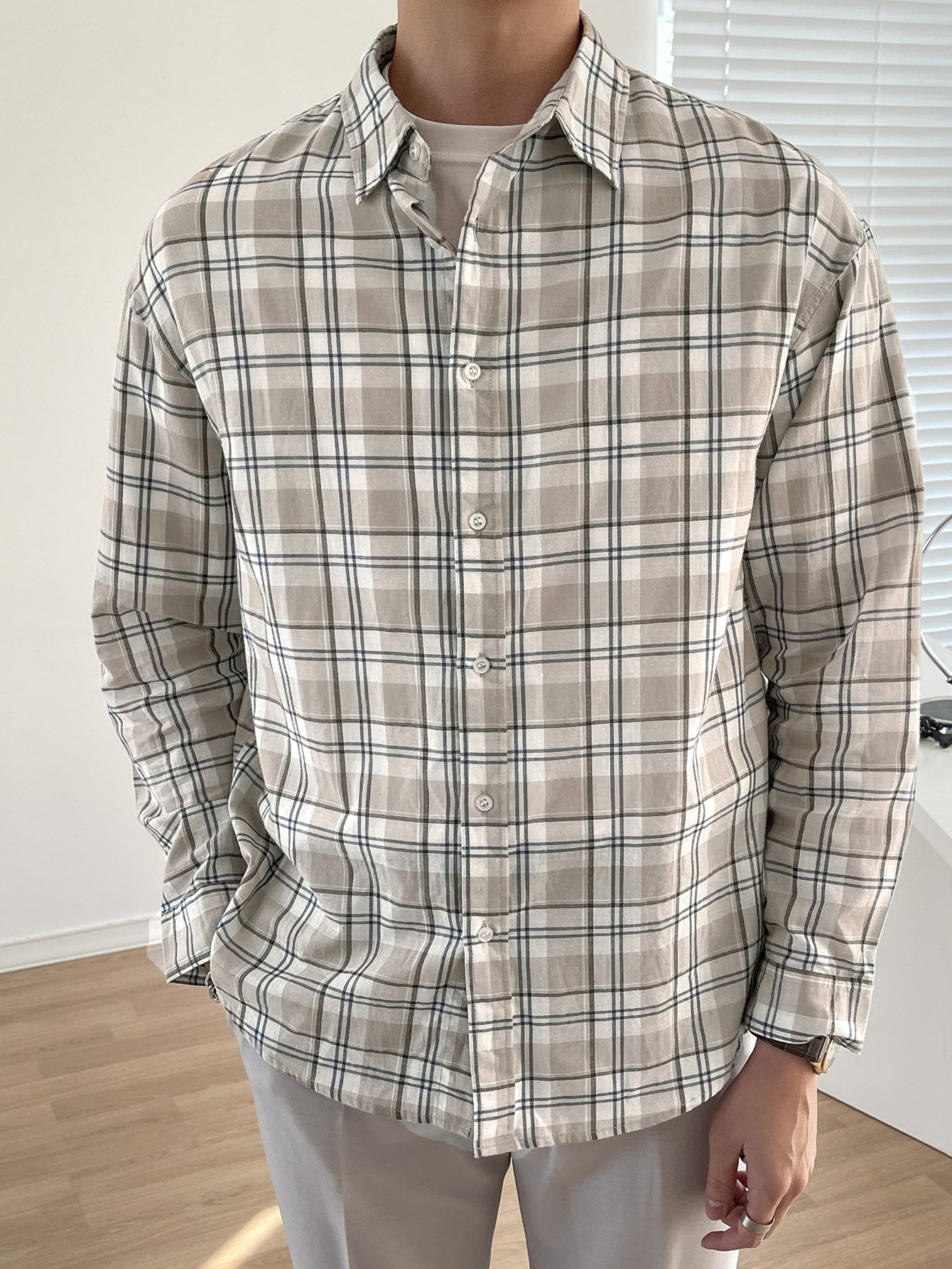 DAZY Men Plaid Print Drop Shoulder Shirt - Premium Men Shirts from ZOETOP BUSINESS CO., LIMITED - Just $49.49! Shop now at Nick's Bay Company