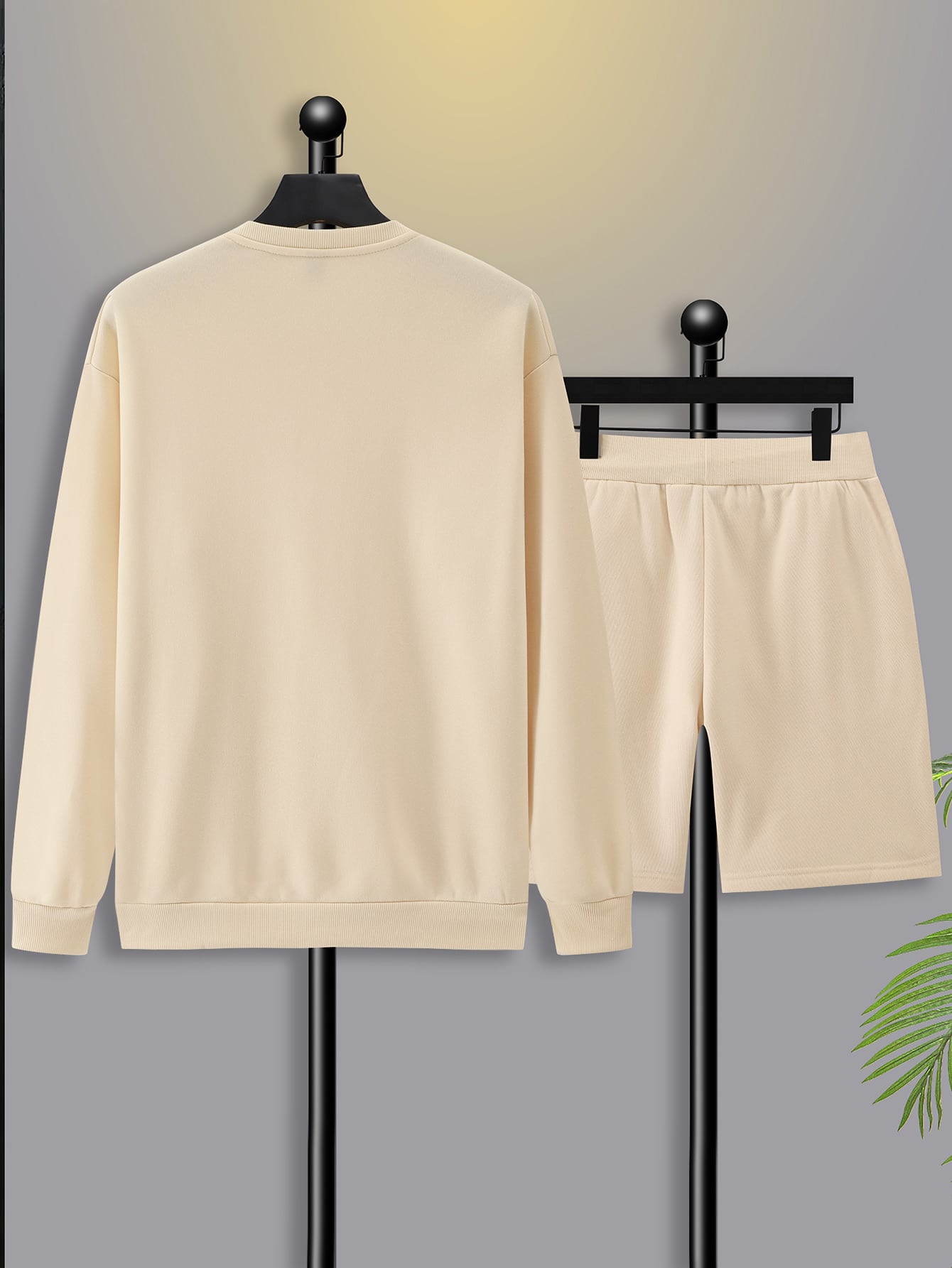 Men Playing Card Print Sweatshirt & Drawstring Waist Shorts - Premium Men Two-piece Outfits from ZOETOP BUSINESS CO., LIMITED - Just $59.99! Shop now at Nick's Bay Company