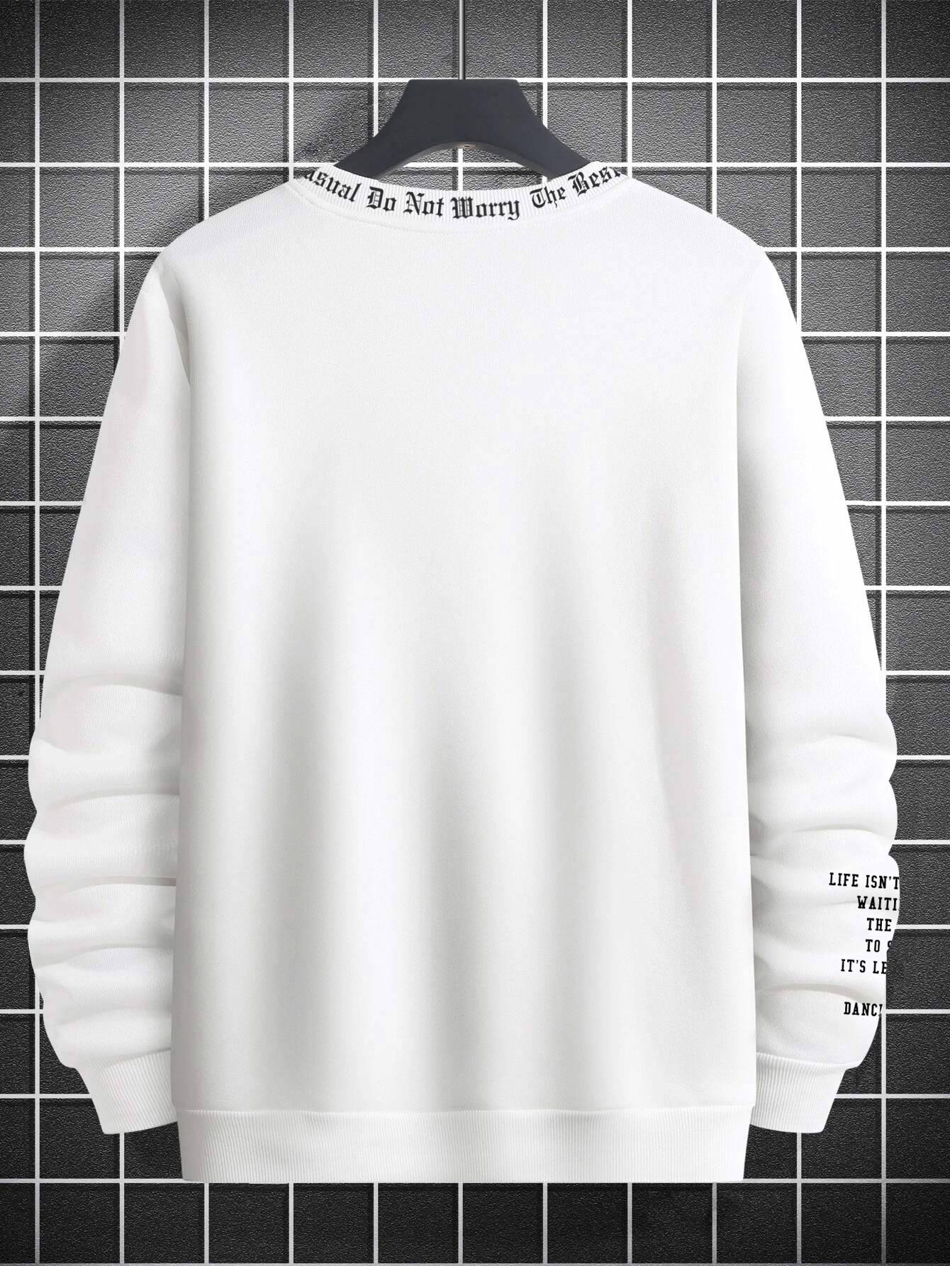 Men Letter Graphic Drop Shoulder Sweatshirt - Premium Men Sweatshirts from ZOETOP BUSINESS CO., LIMITED - Just $44.49! Shop now at Nick's Bay Company