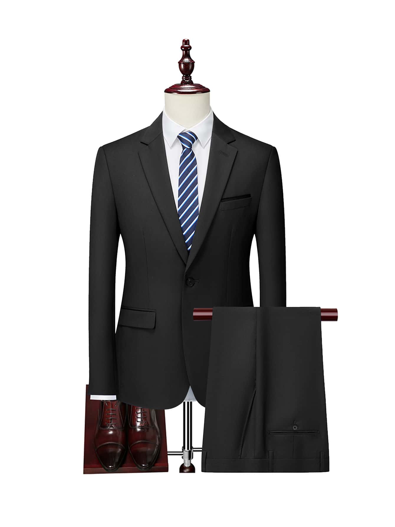 Men 1pc Single Button Blazer & 1pc Suit Pants - Premium Men Suits from ZOETOP BUSINESS CO., LIMITED - Just $199.99! Shop now at Nick's Bay Company