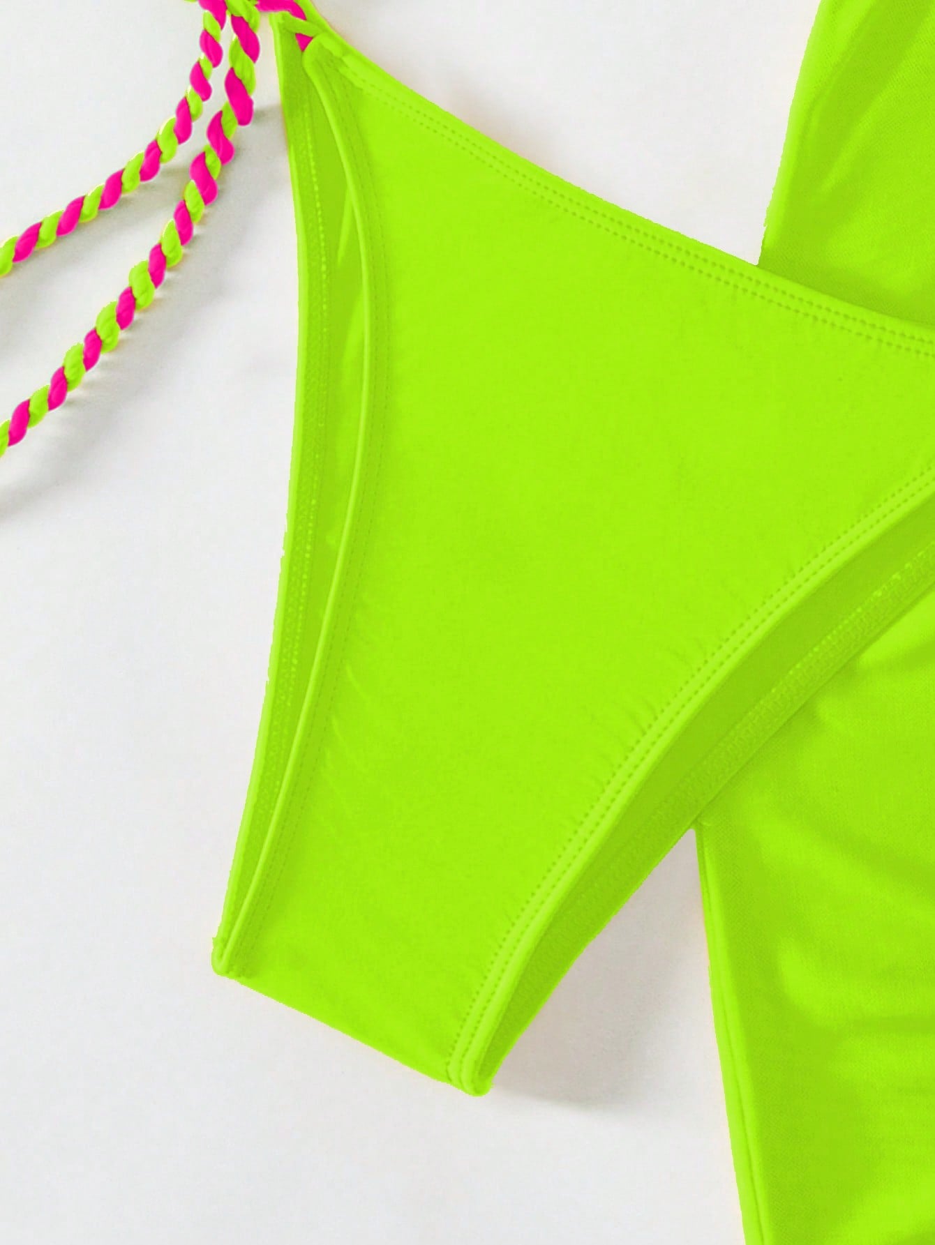 Colorblock Halter Triangle Bikini Swimsuit With Beach Skirt