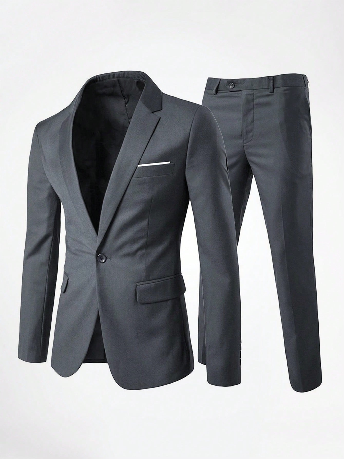 CLOUDSTYLE Men Single Button Blazer Suit Pants - Premium Men Suits from CLOUDSTYLE - Just $139.99! Shop now at Nick's Bay Company