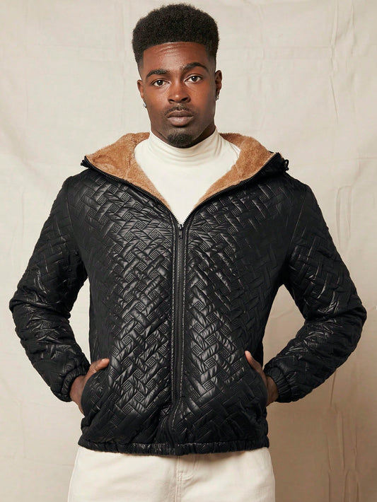 Thermal Lined Zip Up Winter Coat Without Sweater