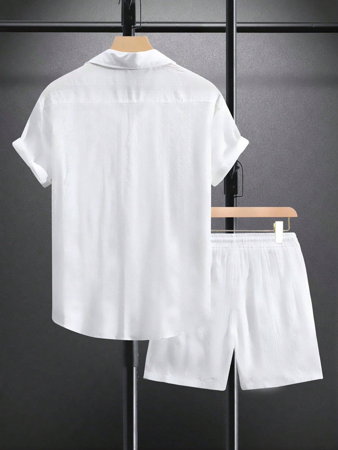 RSRT Men's Short Sleeve Shirt And Drawstring Waist Shorts Set