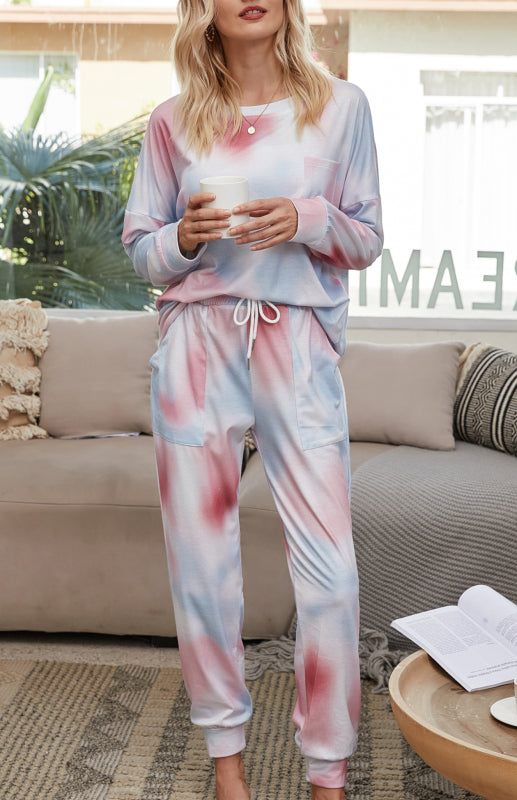 Long Sleeve Tie Dye Pajama Set - Premium  from kakaclo - Just $51.56! Shop now at Nick's Bay Company