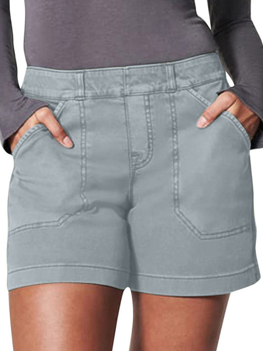 New All-match High Elastic Twill Large Pocket Solid Color Shorts - Premium  from kakaclo - Just $31.71! Shop now at Nick's Bay Company